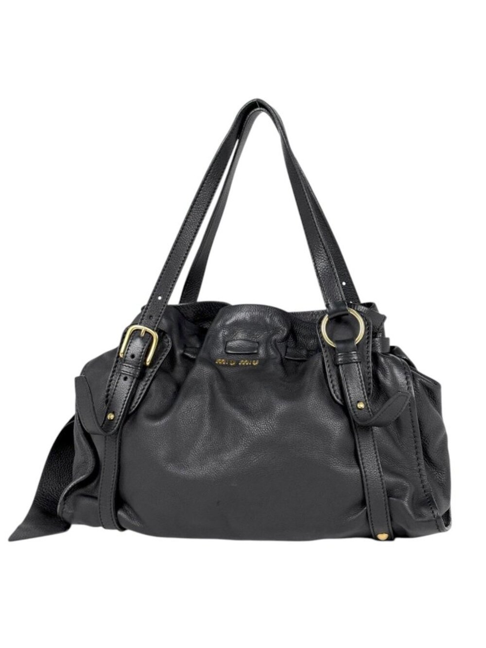 Miu Miu Handbag Leather Black